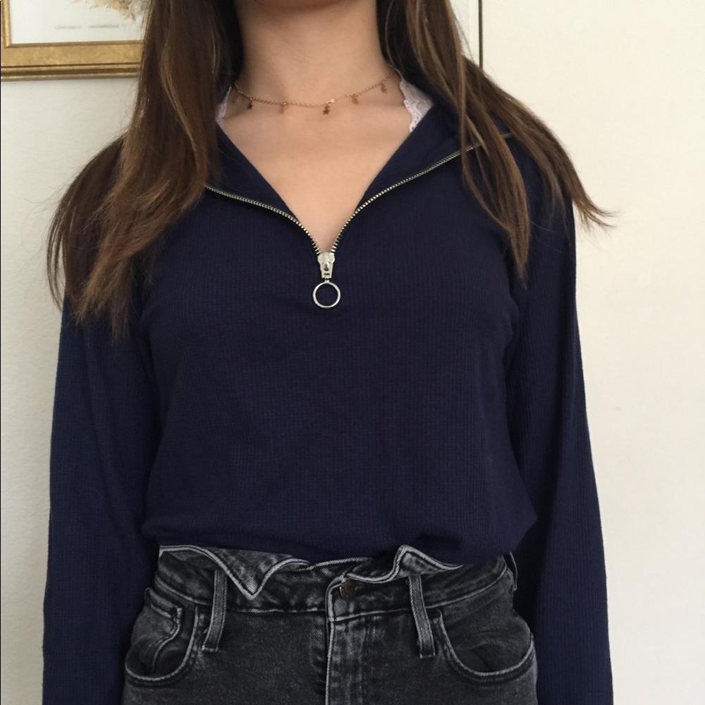 long sleeve half zip